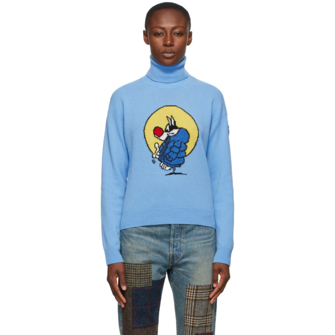 Moncler Genius 1 Moncler JW Anderson Navy Looney Tunes Edition Sylvester Turtleneck