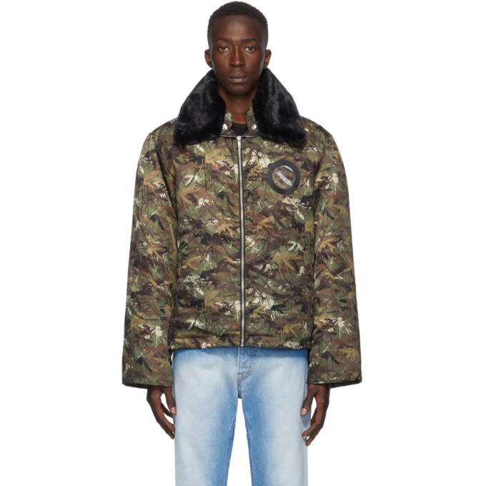 Random Identities Random Identities Brown and Green Mile High Bomber Jacket