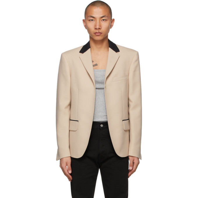 Random Identities Beige Buttonless Blazer