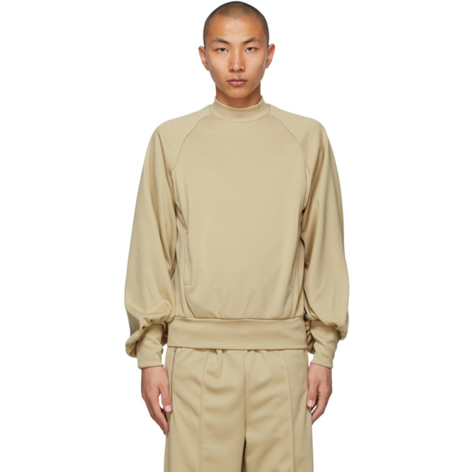 Random Identities Beige Rich Sleeve Sweatshirt