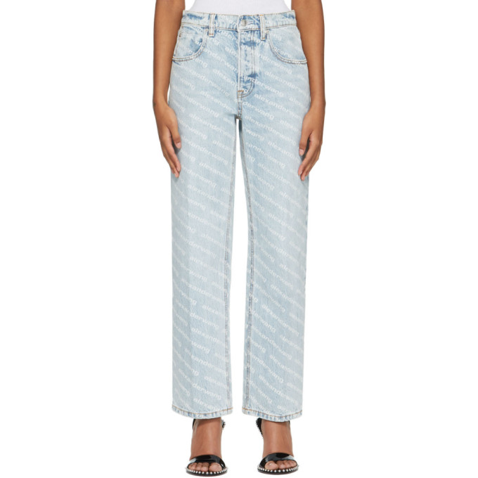 alexander wang jeans blue and black