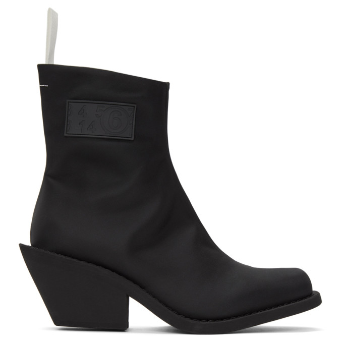 MM6 Maison Margiela Black Cuban Heel Boots