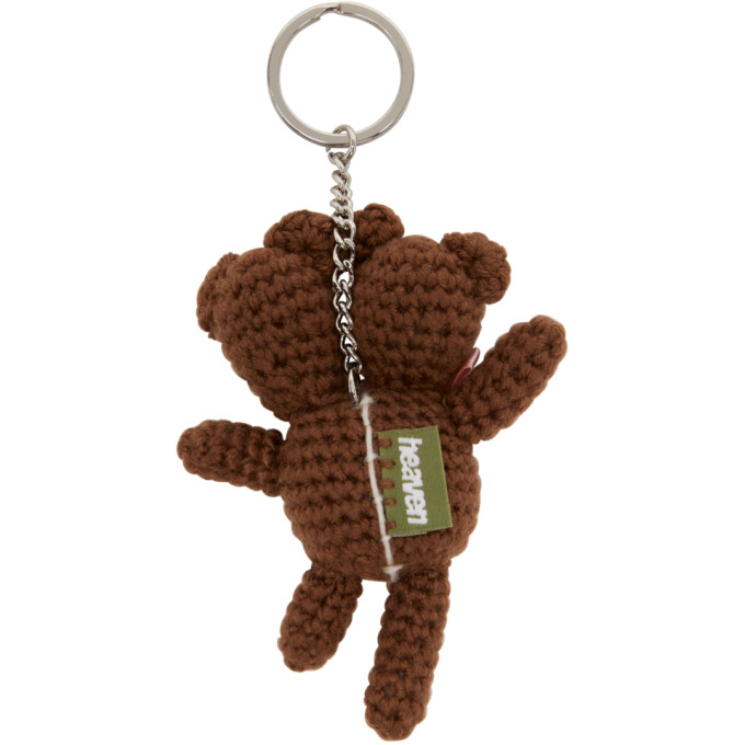 MARC JACOBS MARC JACOBS BROWN HEAVEN BY MARC JACOBS DOUBLE HEADED TEDDY KEYCHAIN