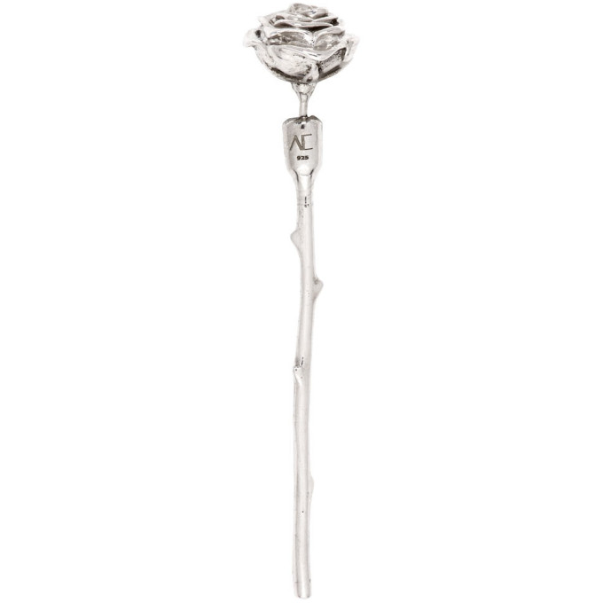 Alan Crocetti Silver Rose Earring