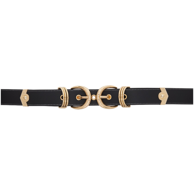 Versace Jeans Couture Black Double Buckle Belt