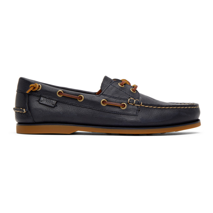 Click to view more detailed imagery on our partner's website Polo Ralph Lauren Navy Merton Boat Shoe Loafers