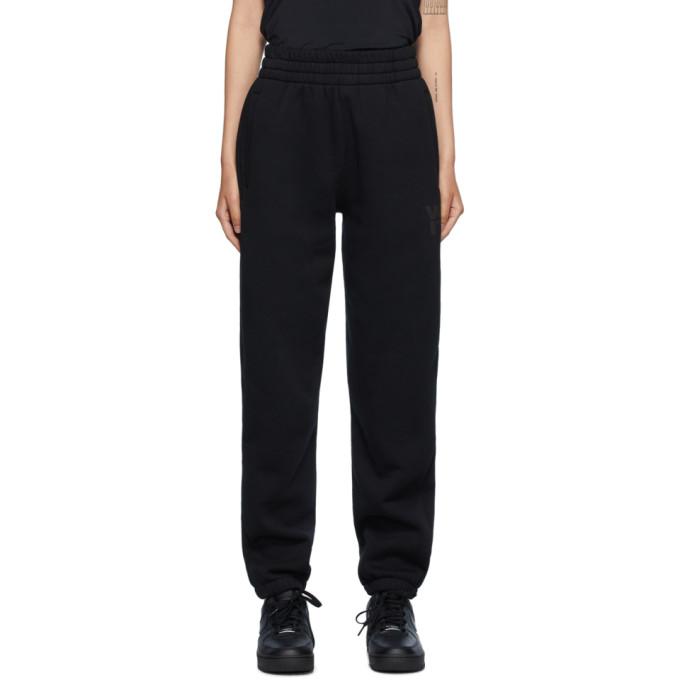 Alexander Wang T Black Logo Elastic Pull On Lounge Pants