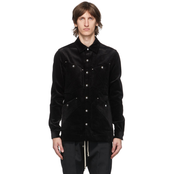 Rick Owens Rick Owens Black Four Pocket Outershirt Jacket