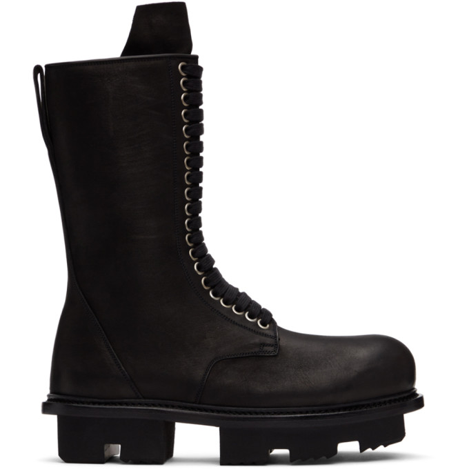 Rick Owens Black Army Bozo Megatooth Boots