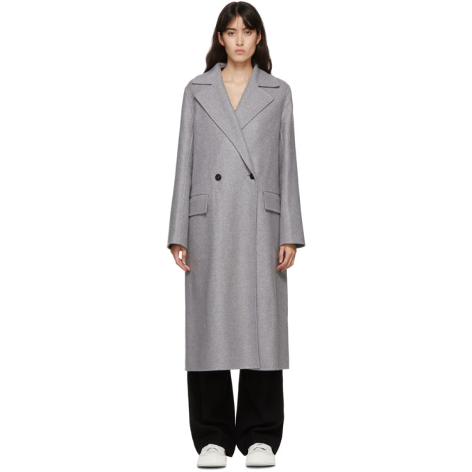 Jil Sander Grey Cashmere Coat 202249F05901603