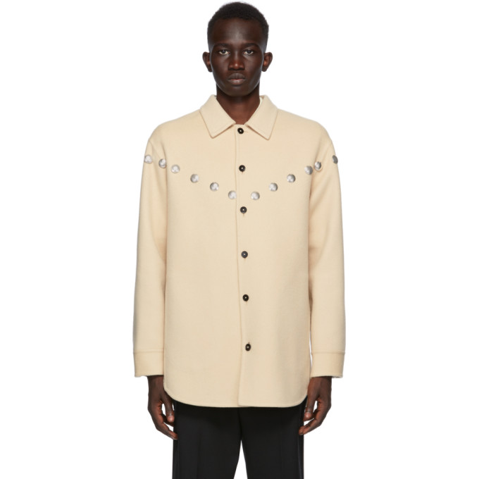 Jil Sander Jil Sander Beige Cashmere Disc Jacket