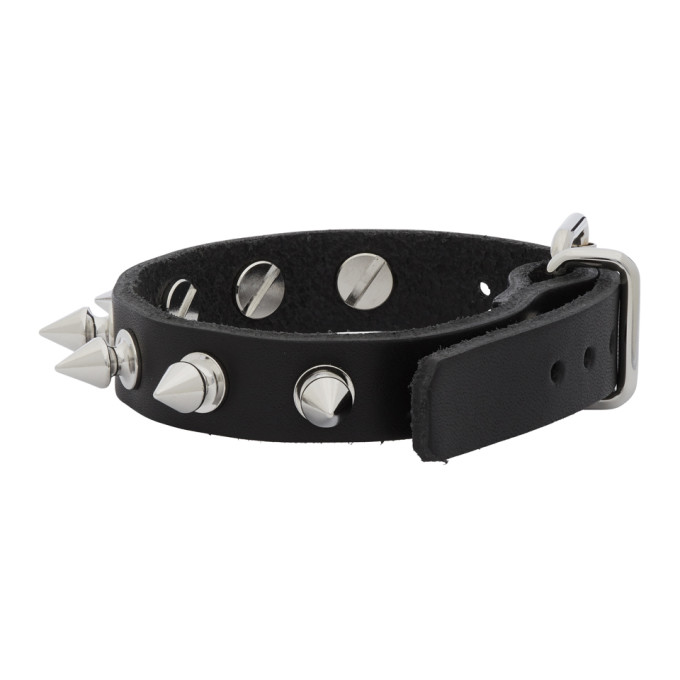 JUNYA WATANABE JUNYA WATANABE BLACK LEATHER STUD BRACELET