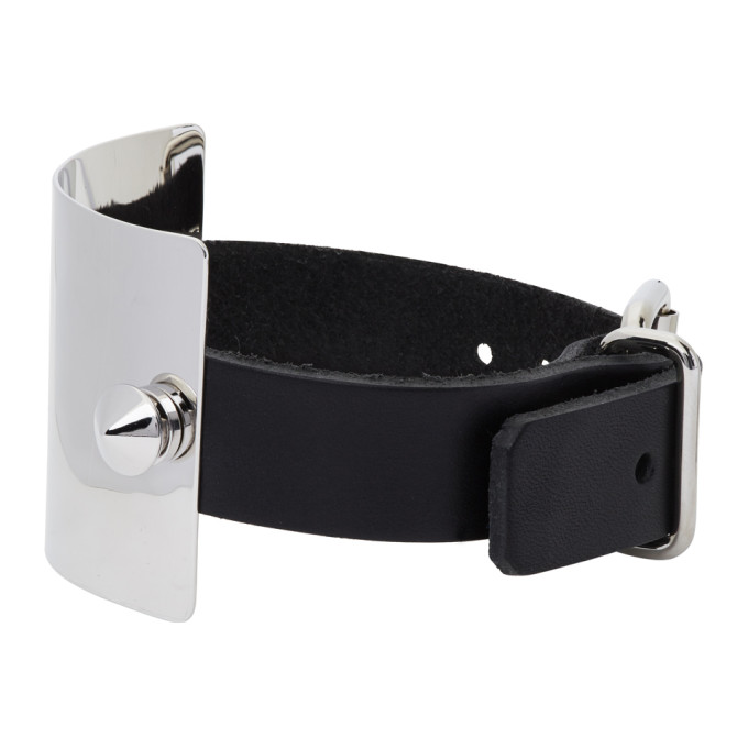 JUNYA WATANABE JUNYA WATANABE BLACK LEATHER THICK BRACELET