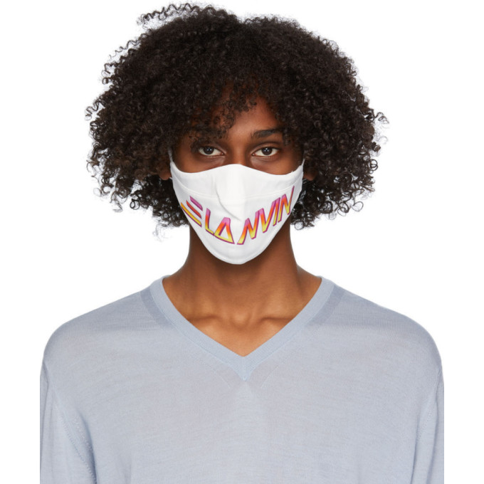 Lanvin Two-Pack Multicolor Logo Face Masks