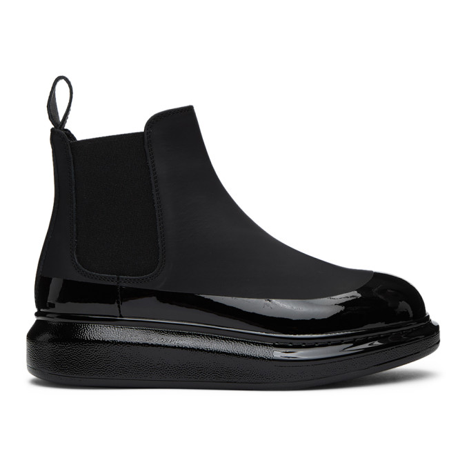 Black Coated Hybrid Chelsea Boots