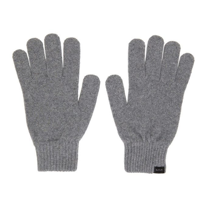 Paul Smith Grey Cashmere Gloves