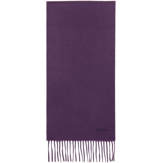 Paul Smith Purple Cashmere Scarf