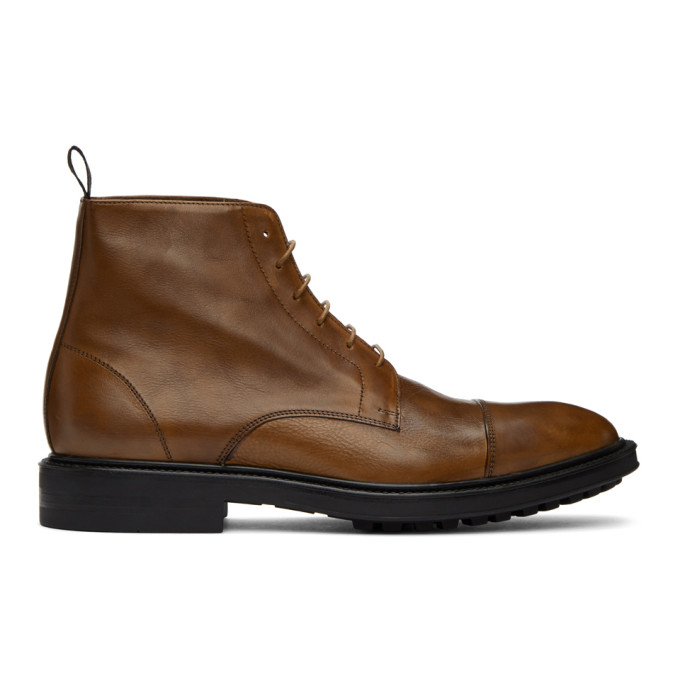 Paul Smith Tan Cubitt Wingtip Boots