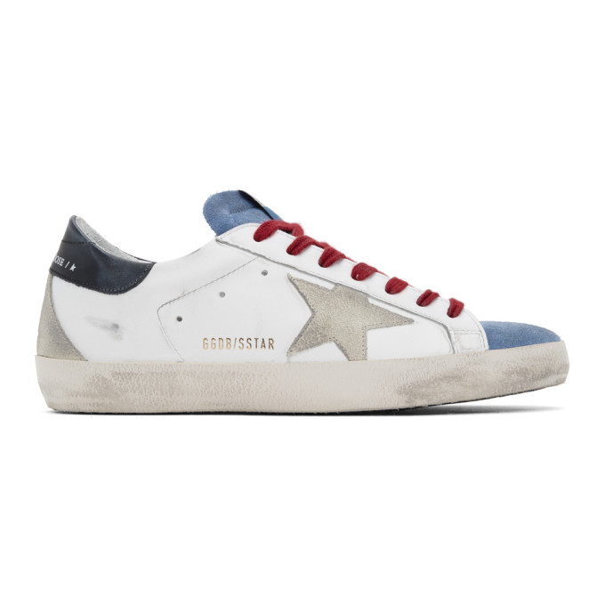red white and blue golden goose