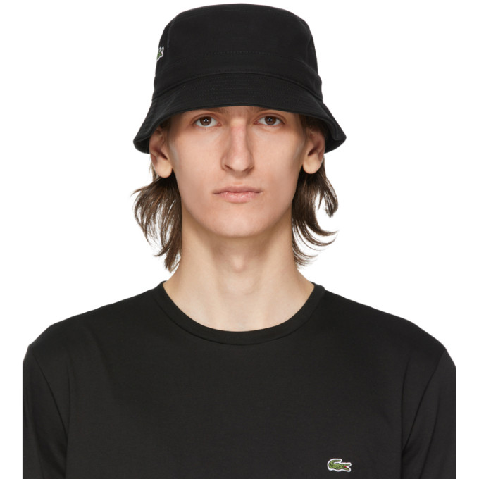 lacoste black bucket hat