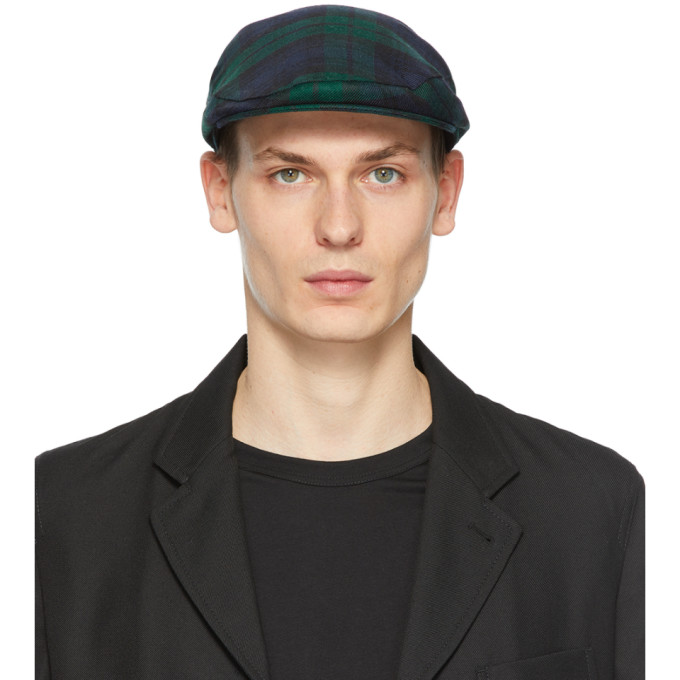 Comme des Garcons Shirt Green Lochcarron Edition Wool Tartan Flat Cap