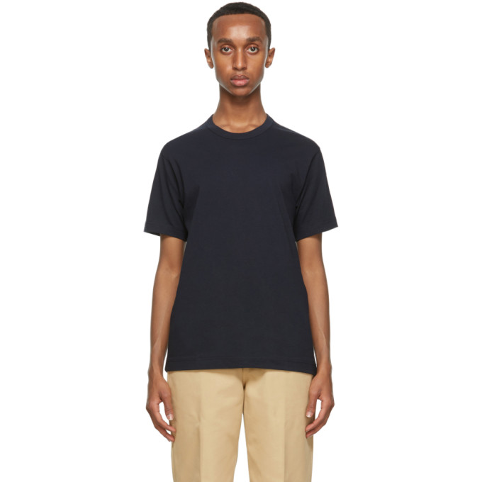 comme de garcons navy t shirt