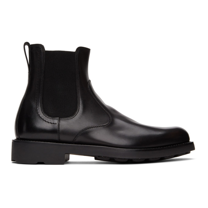 Salvatore Ferragamo Black Roomie Chelsea Boots