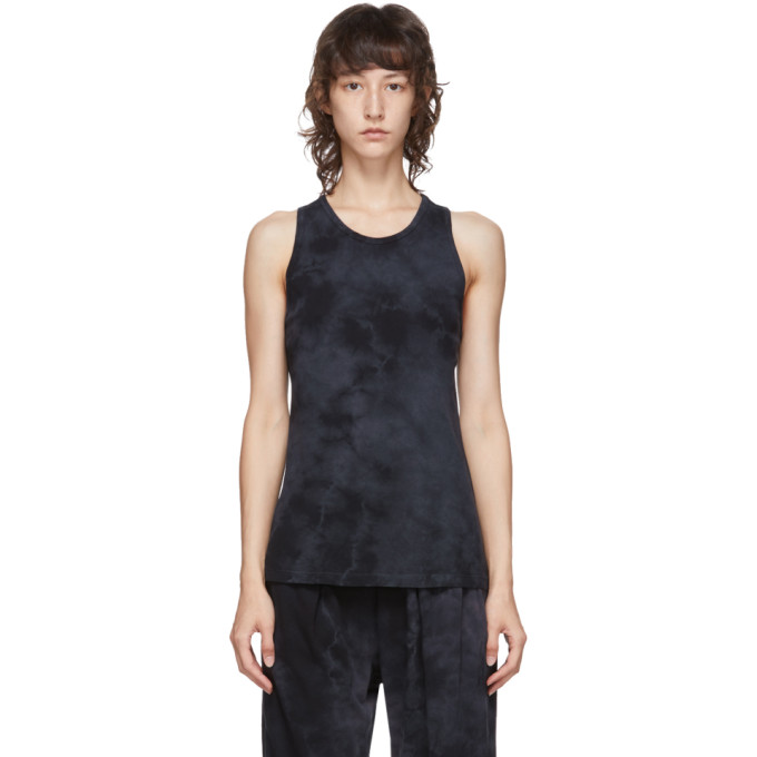 Raquel Allegra Black Tie-Dye Tank Top