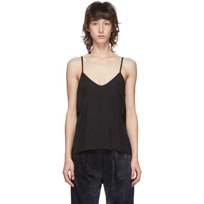 Raquel Allegra Black Satin Camisole