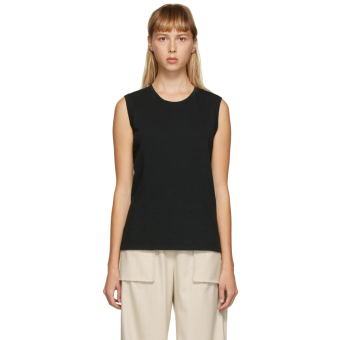 Raquel Allegra Black Muscle Tank Top