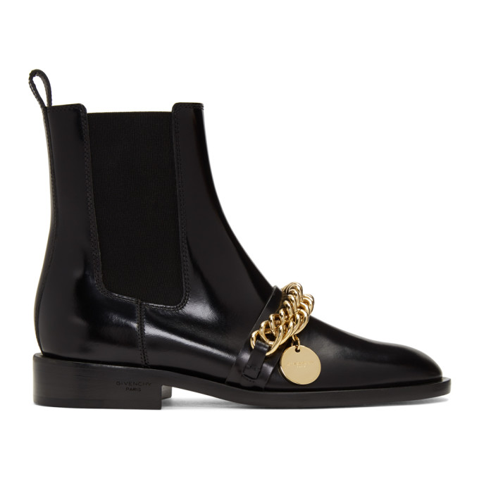 Givenchy Black Chain Ankle Boots