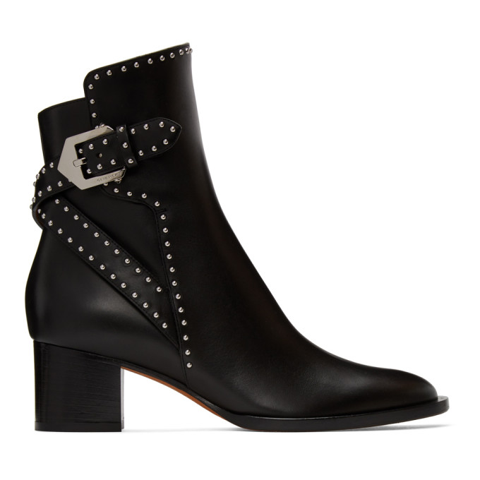 Givenchy Black Stud Elegant Heel Ankle Boots