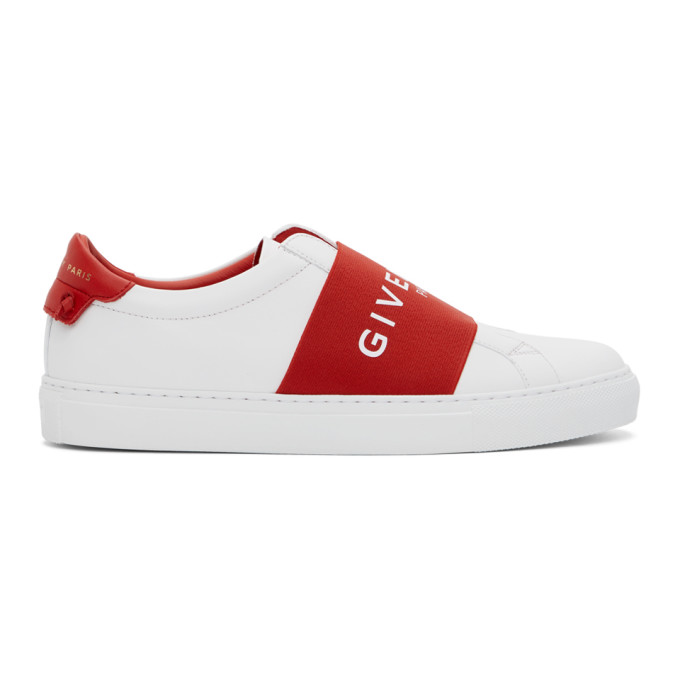 givenchy white & red urban knots sneakers