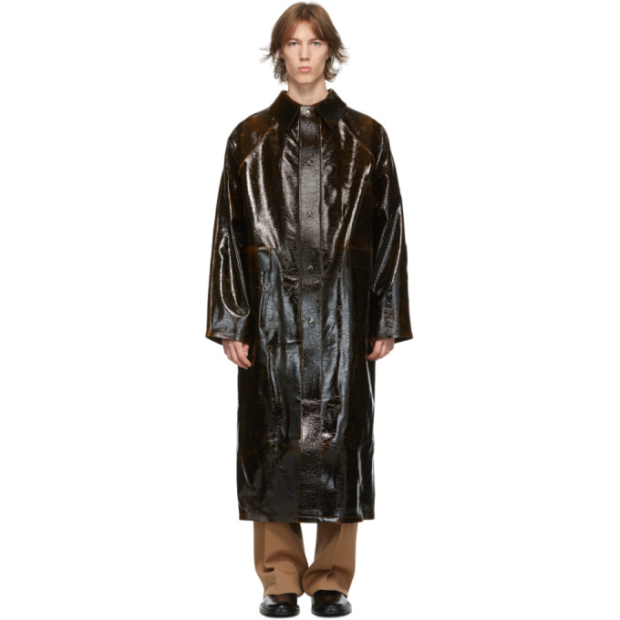 Click to view more detailed imagery on our partner's website Kassl Editions Original Vinyl-coated Wool-blend Coat In 0068 Drkcho