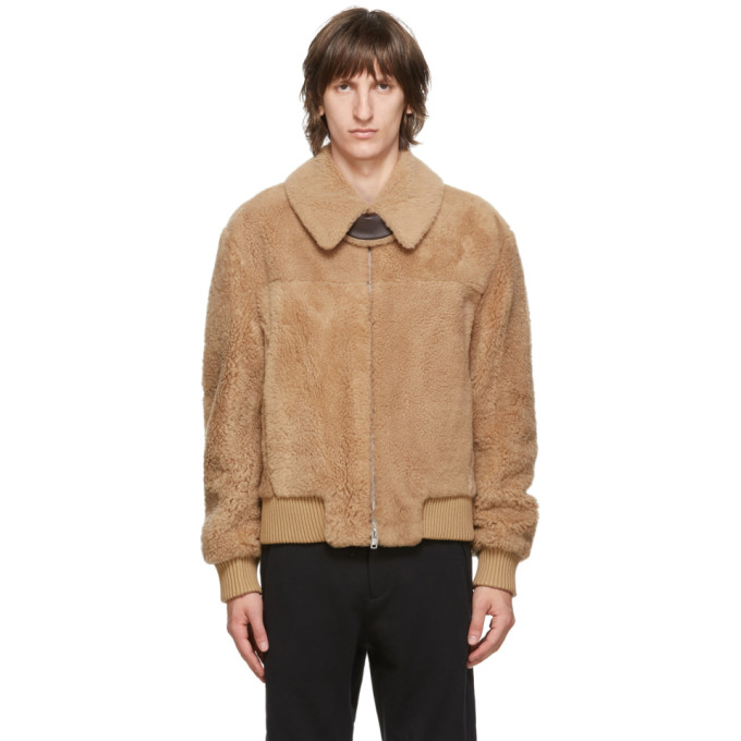 31 Phillip Lim Beige Natural Shearling Bomber 202283M17903002