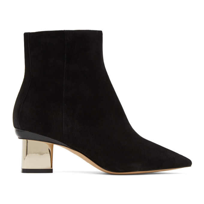 Nicholas Kirkwood Black Suede Prism Ankle Boots