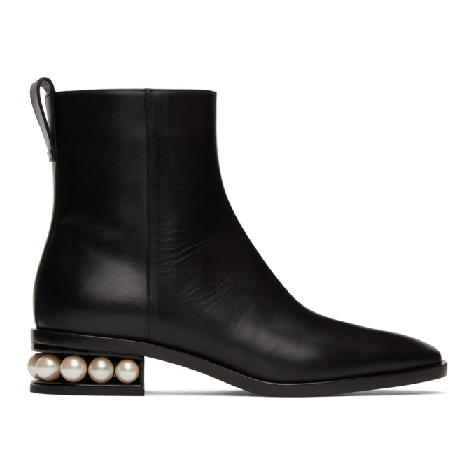 Nicholas Kirkwood Black Casati Pearl Ankle Boots