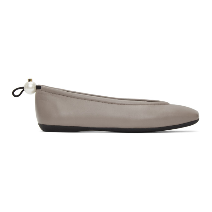 taupe ballerina flats