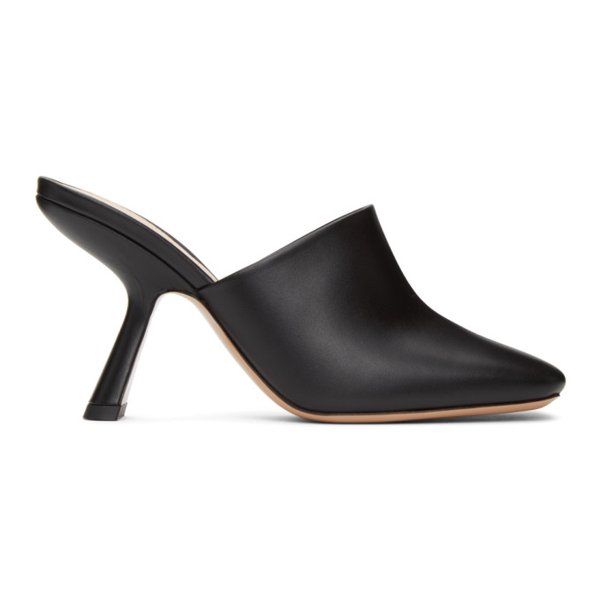 Nicholas Kirkwood Black Alba Heeled Mules