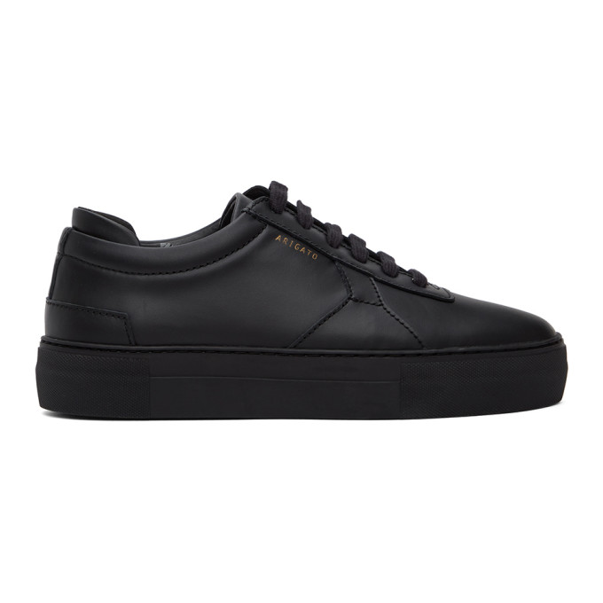 axel arigato platform sneaker black leather