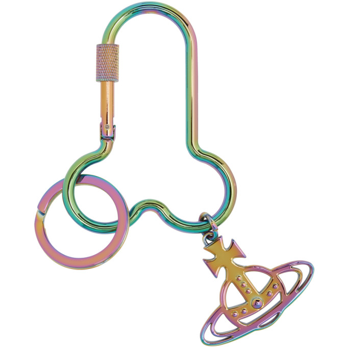 VIVIENNE WESTWOOD VIVIENNE WESTWOOD MULTICOLOR IRIDESCENT PENIS CARABINER KEYRING