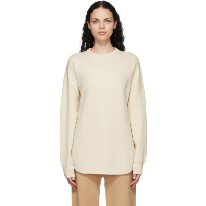 extreme cashmere Off-White Cashmere N°53 Crew Hop Sweater