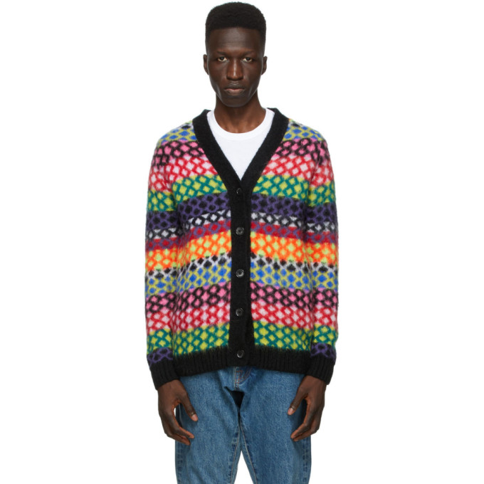 AGR SSENSE Exclusive Multicolor Mohair Diamond Cardigan