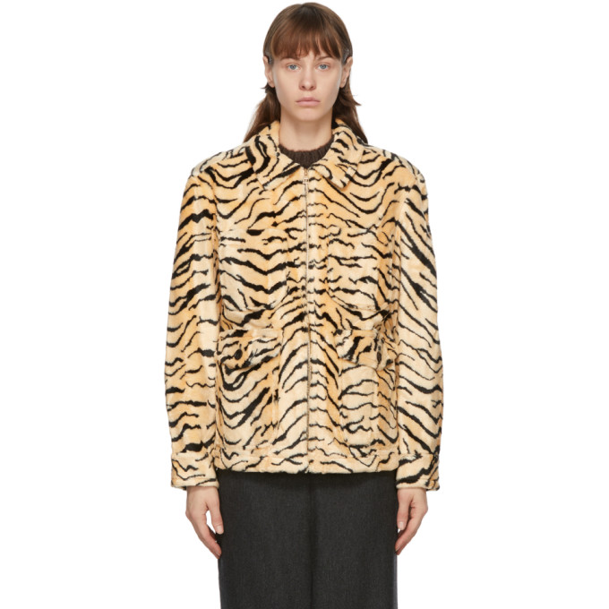 We11done We11done Yellow Zip-Up Animalia Jacket