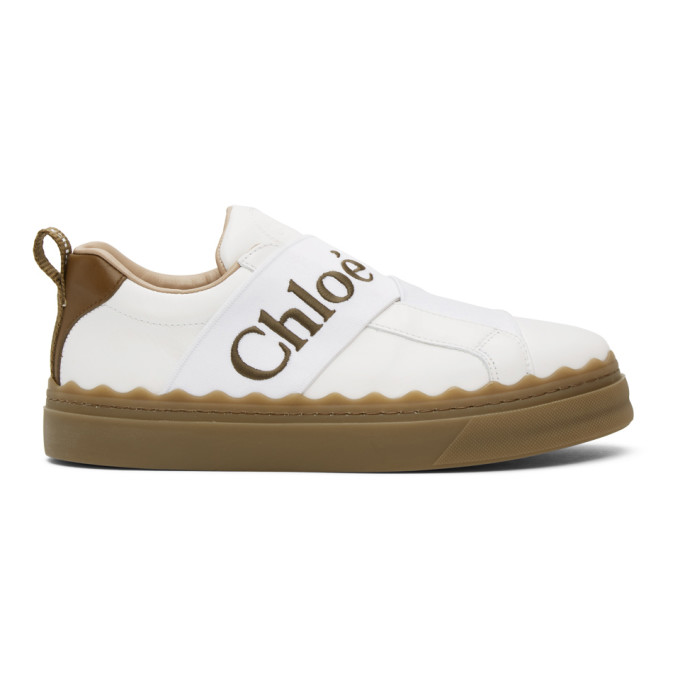 chloé lauren sneaker smooth calfskin white
