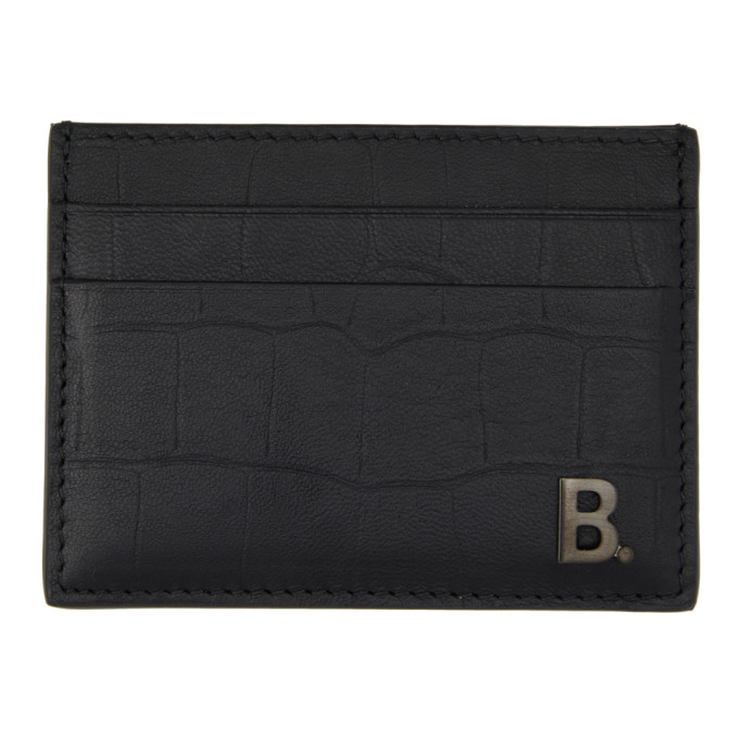 Balenciaga Black B. Card Holder