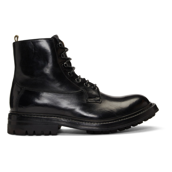 Officine Creative Black Exeter 4 Boots