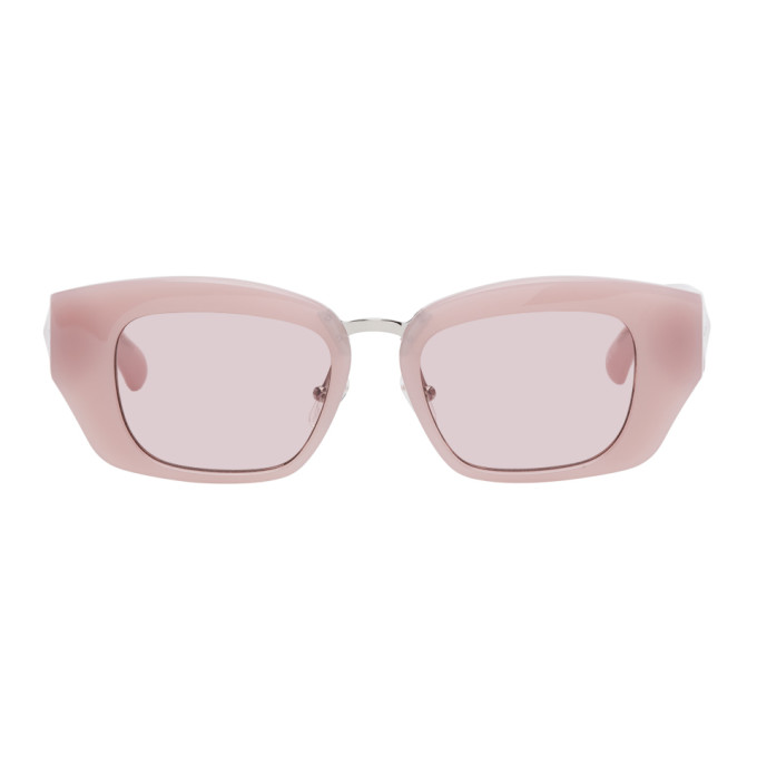 Dries Van Noten Pink Linda Farrow Edition Cat-Eye Sunglasses