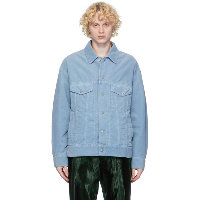 Dries Van Noten Dries Van Noten Blue Corduroy Jacket