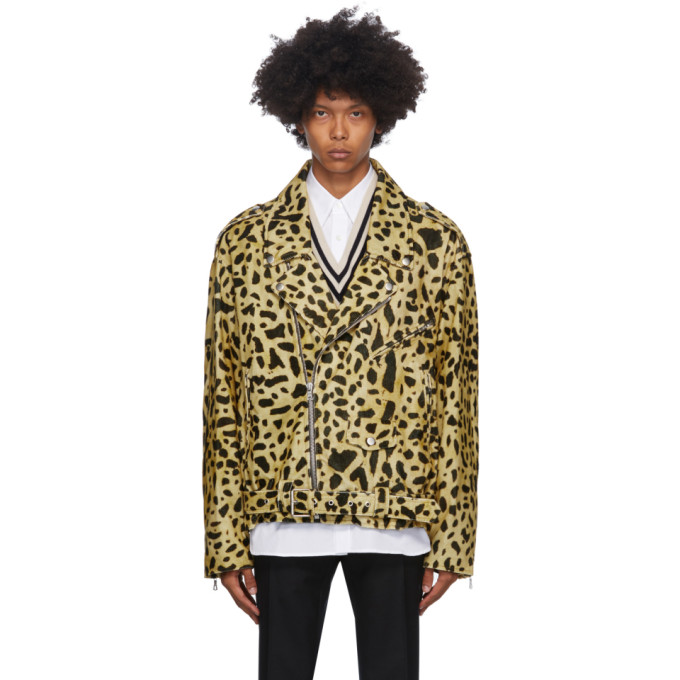 Dries Van Noten Dries Van Noten Yellow Corduroy Biker Jacket